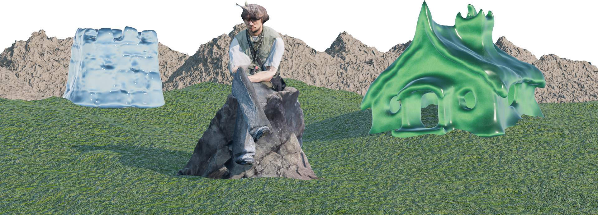 3D rendered landscape